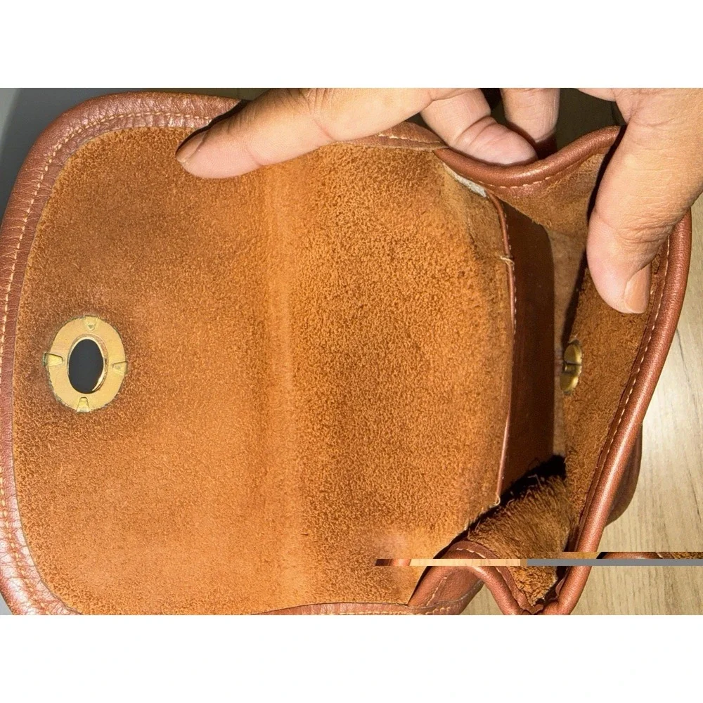 COACH Small Sidepack British Tan Shoulder Crossbody Bag #9978 Vintage 90's T